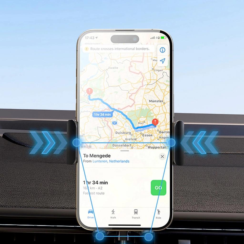 Wozinsky Wumid Phone Holder With 15W Inductive Charger For Car Dashboard - Black