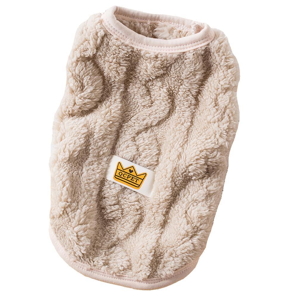 Winter Dog Clothes Pet Cat Autumn Twisted Double-faced Fleece Vest Clothing