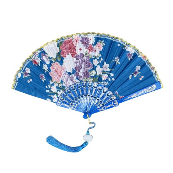 Складной веер в китайском стиле с кисточками, переносной летний вентилятор для охлаждения, украшение для танцевальных представлений, реквизит для костюмов для вечеринок