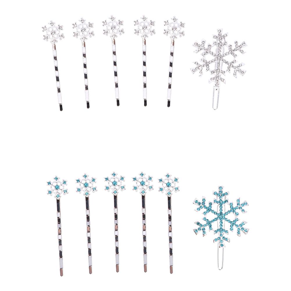 Cute Girls Princess Barrette Comb Snowflake Hairpin Crystal Hair Clip Jewelry