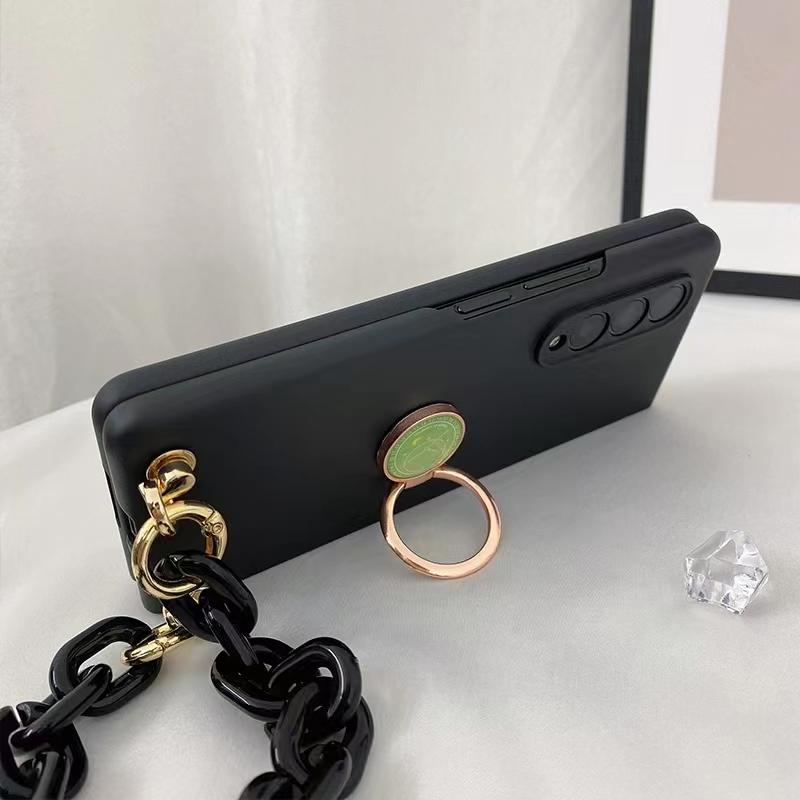 Роскошный чехол-шнур для браслета через плечо для Samsung Galaxy Z Fold 3 Z Fold 2 5g W21, чехол-держатель с кольцом, Funda Galaxy Z Fold 4 Capa
