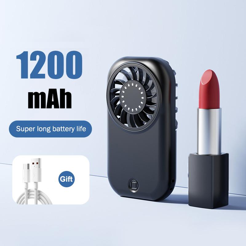 Мини-ручной вентилятор, перезаряжаемый через USB, портативный, ультратонкий, маленький, высокоскоростной, удобный для использования на улице