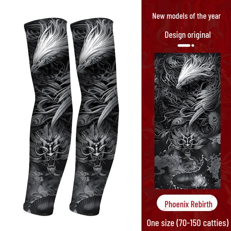 Мужские солнцезащитные рукава из ледяного шелка: Вождение, Велоспорт, Защита татуировок