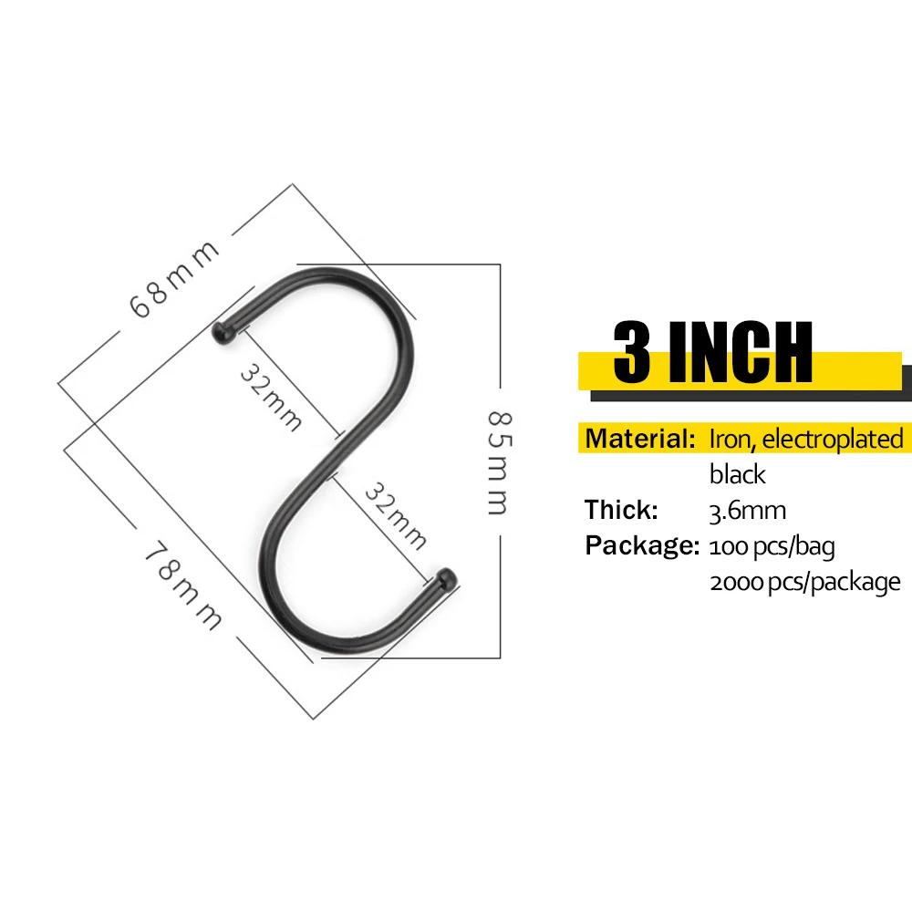5/10/20 шт S-образный крючок металлический кухонный горшок чашки стойка ванная комната спальня перила вешалка для одежды сумки полотенца растения подвесные S-образные крючки