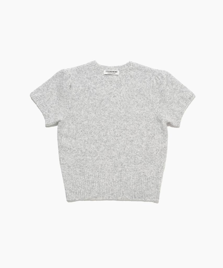 TTUDEMENT Angora Half Sleeve Pullover Mel Gray