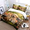 Adorable Animals in Nature Bedding Duvet Cover Set  (1*Duvet Cover 2*Pillowcases, without duvet insert)