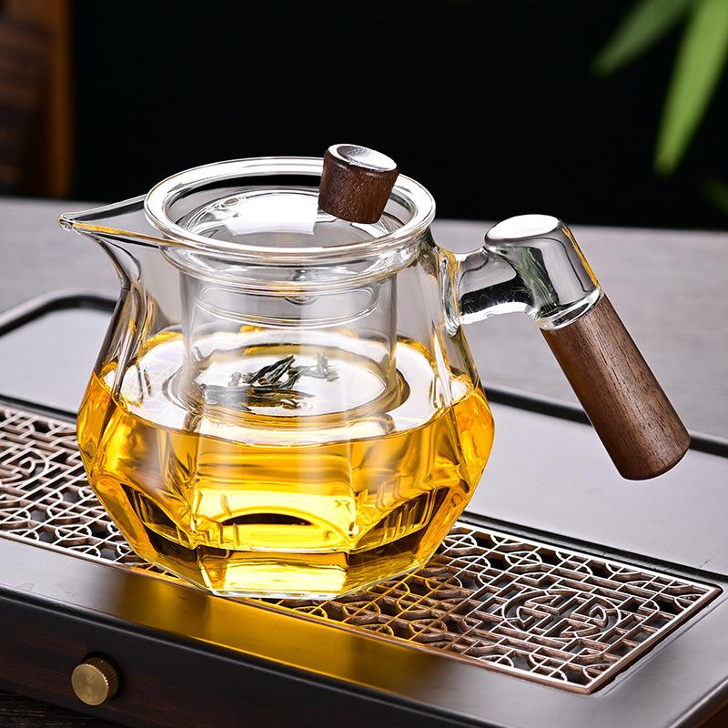 Thickened Glass Teapot Office Teapot High Temperature Teapot Tea Set Chinese Kung Fu Tea Set Coffee Pot Tea Filter