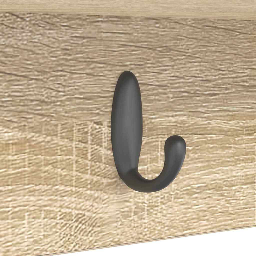 Wall Mounted Nightstand Sonoma Oak 100 x 16 x 26 cm