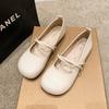 Evening Breeze Gentle Soft Sole Mary Jane Single Shoes  Summer New Retro Shallow Mouth Versatile Lazy Bean Shoes