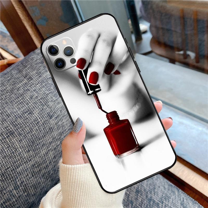 Cosmetics Nail Polish Phone Case For iPhone 11 12 13 14 15 16 Pro Max 12 13 Mini X XR XS MAX 14 Plus Cover