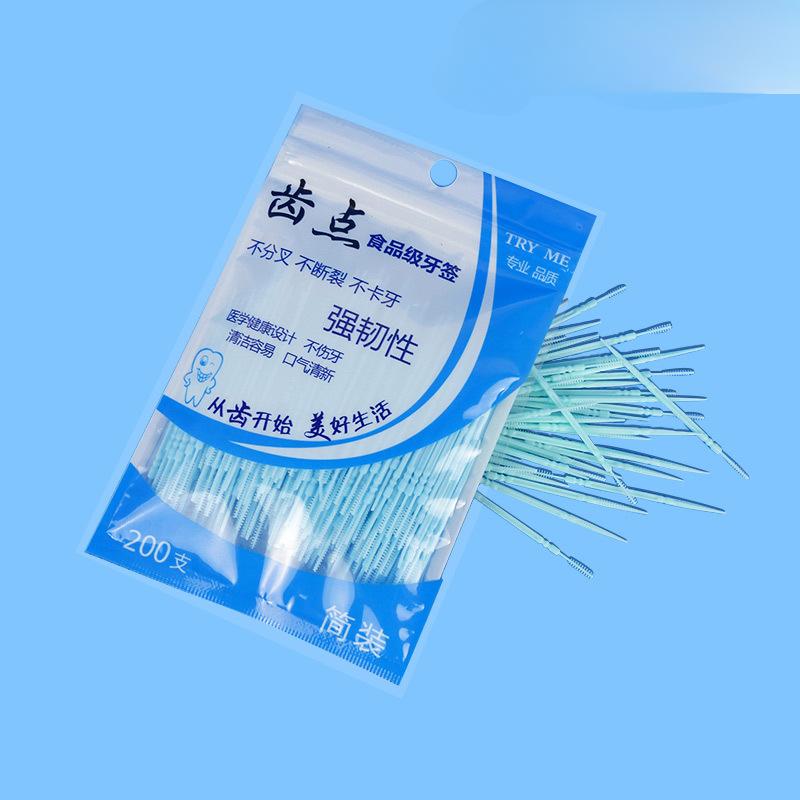 Double-ended Disposable Bagged Toothpicks for Cleaning Between Teeth