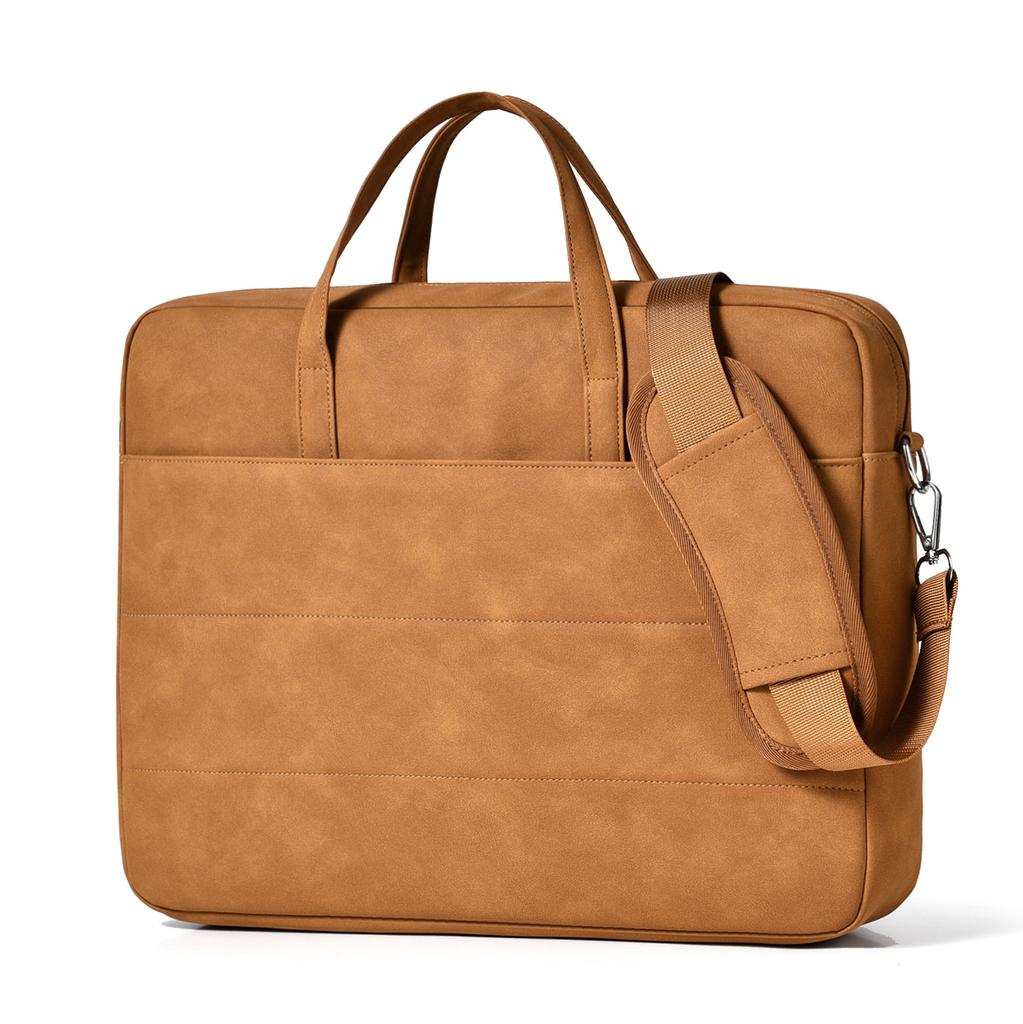 TS JYL laptop bag,Lightweight PU Laptop Bag 14 Inch Waterproof Shockproof Shoulder Briefcase