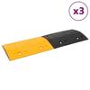 VidaXL Speed Bumps 3 Pcs Yellow and Black 97x32.5x4 Cm Rubber 3157043
