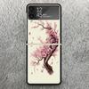 Чехол с принтом вишневого дерева для телефона Samsung Galaxy Z Flip 3 4 5 6 7 5G Чехол-книжка Flip7 Flip6 Flip5 Flip4 Flip3 Чехол с узором Ga