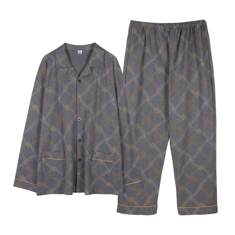 Meijiyunqiu Мужская пижама больших размеров из хлопка в полоску