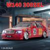 Моделирование 1:24 Mercedes Benz S W140 320SEL Модифицированная Версия Легкосплавный Гоночный Автомобиль Литая Модель Коллекция Декоративный Подарок Мальчикам