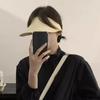 Wide Brim Summer Visors Hat Anti-UV Empty Top Hat Foldable Sun Hat  for Travel Outdoor Beach