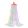 Rainbow Bed Canopy for Girls Dreamy Kids Princess Dome Bed Tent Breathable