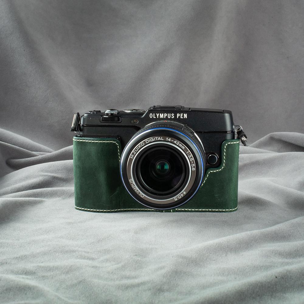 For OLYMPUS PEN E-P5 Leather Camera Case Protective Case For Camera Genuine Real Leather Cover Protective Case for Camera