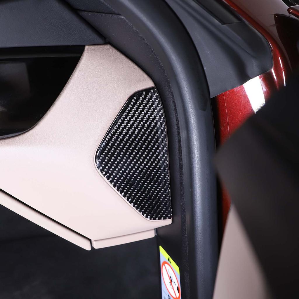 Для Porsche Taycan 2022 Мягкое углеродное волокно Приборная панель автомобиля Наклейка на боковую панель автомобиля