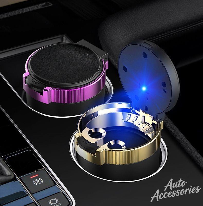 Car Ashtray Creative Storage With Lid LED Light Suede Ashtray Accessory For BMW X1 X2 X3 X5 X4 X6 X7 G32 G11 G12 F40 F30 F20 F34 JKQDU1