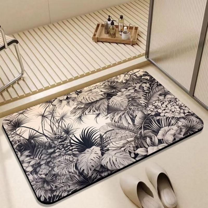 Bathroom door absorbent soft floor mat Diatom quick drying toilet non-slip toilet toilet foot mat