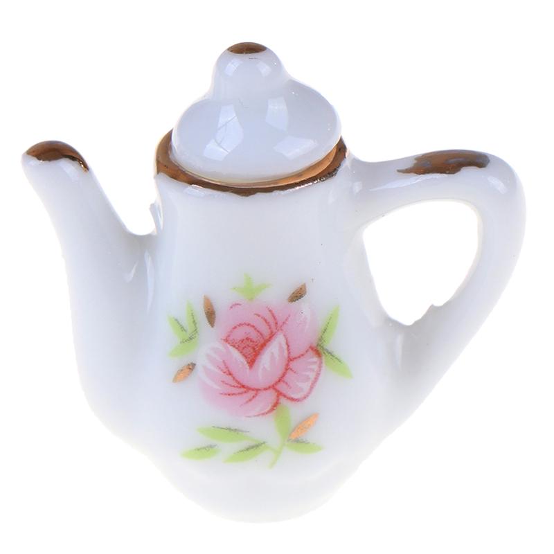 8 шт. 1/12 кукольный миниатюрный столовый сервиз фарфоровый чайный сервиз тарелки чашки