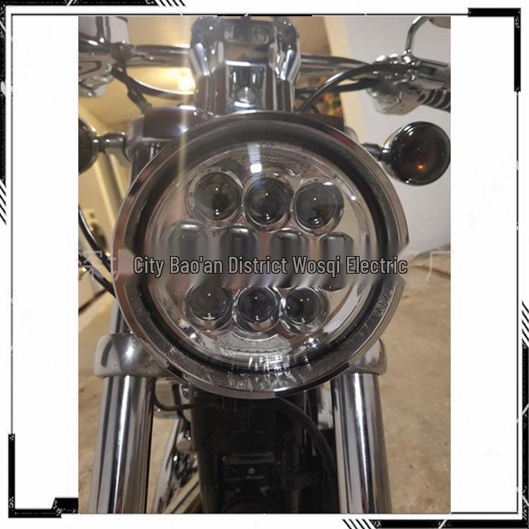 5,75-дюймовая светодиодная фара для мотоциклов Harley, 80 Вт сверхяркая с ДХО, ближний/дальний свет