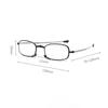 New 1 Pair Metal Compact Folding Anti-Blue Light Reading Glasses With Carrying Case