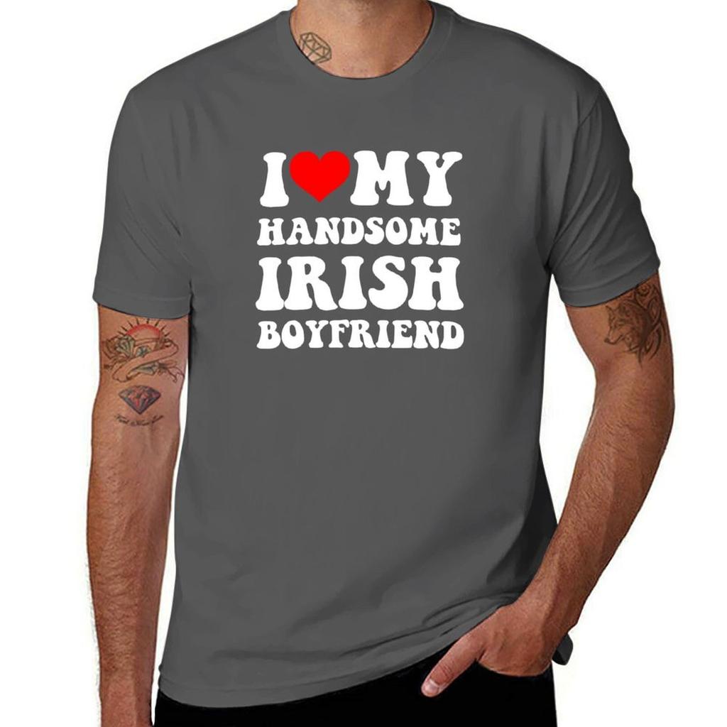 I Heart My Handsome Irish Boyfriend T-Shirt Sun Block Outdoor T-Shirt