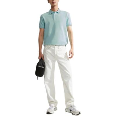Ck Jeans Ss24 однотонная рубашка поло мужские топы Biquan-зеленый J325016-CII