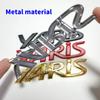 BAWI7 3D Metal Yaris Logo Emblem Badge Matte black Chrome Plated Trunk Letter Sticker For Toyota Yaris Car Exterior Decor Accessories
