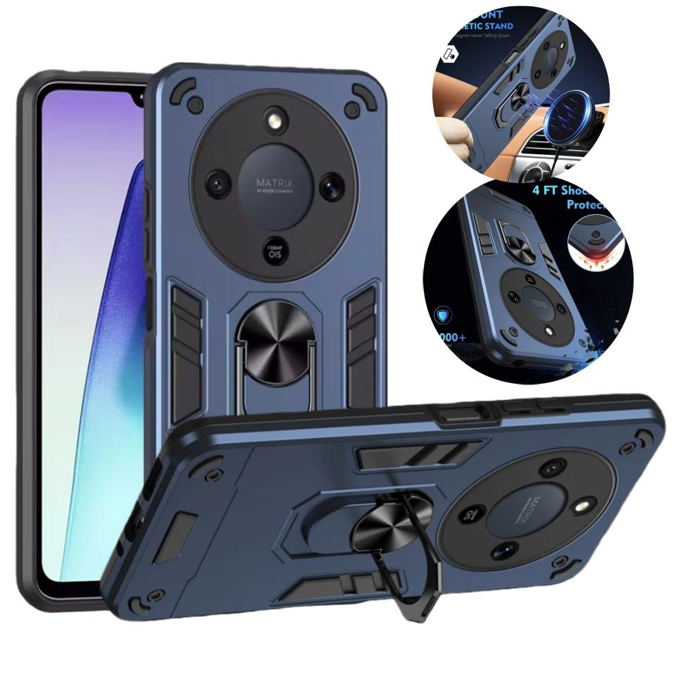 Чехол для Honor Magic 8 Lite 5G с магнитным держателем-кольцом, бронированный чехол, защитный чехол для линз, противоударный чехол для Honor Magic8 Lite