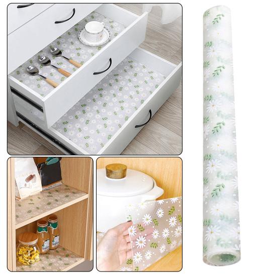 1 рулонный коврик для ящика, нескользящая водонепроницаемая подкладка для кухонного шкафа, легко чистящаяся защитная накладка для полки для дома