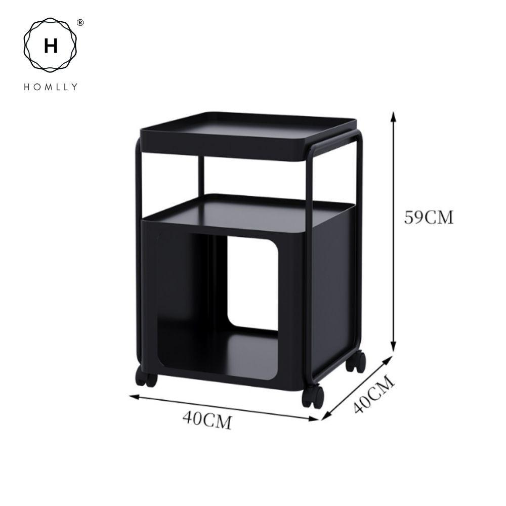 Homlly Luiio 3-tier Side Table with Wheels