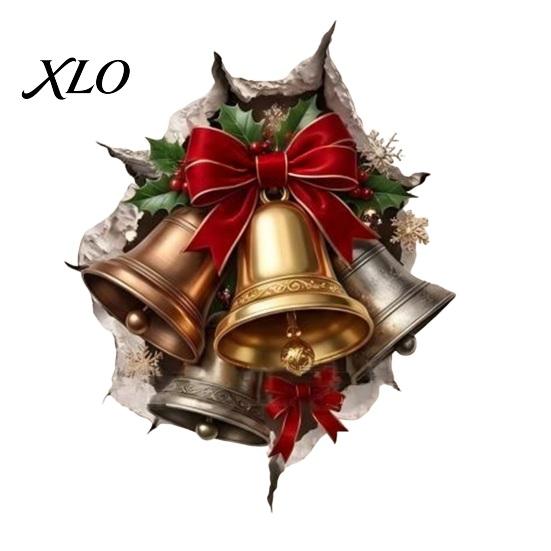 3D Holiday Wall Art Christmas Stickers, Decals for Living Room Bedroom And Party Creative Seasonal Gift Decor, Removable PVC Festive Home Entrance
