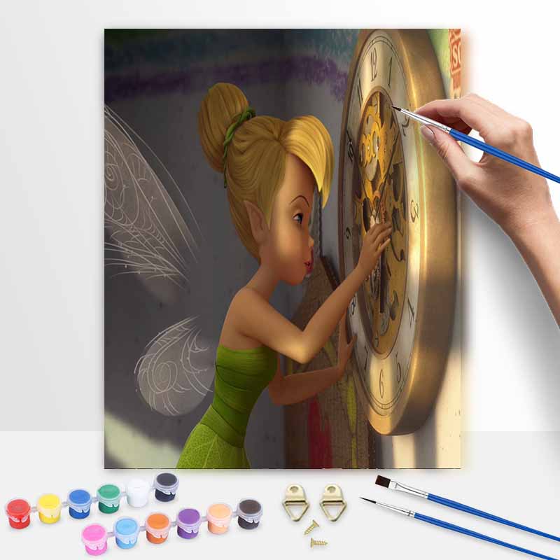 Disney Oil Painting Kit Painting Tinker Bell Home Bedroom Wall Decor Gift Artwork