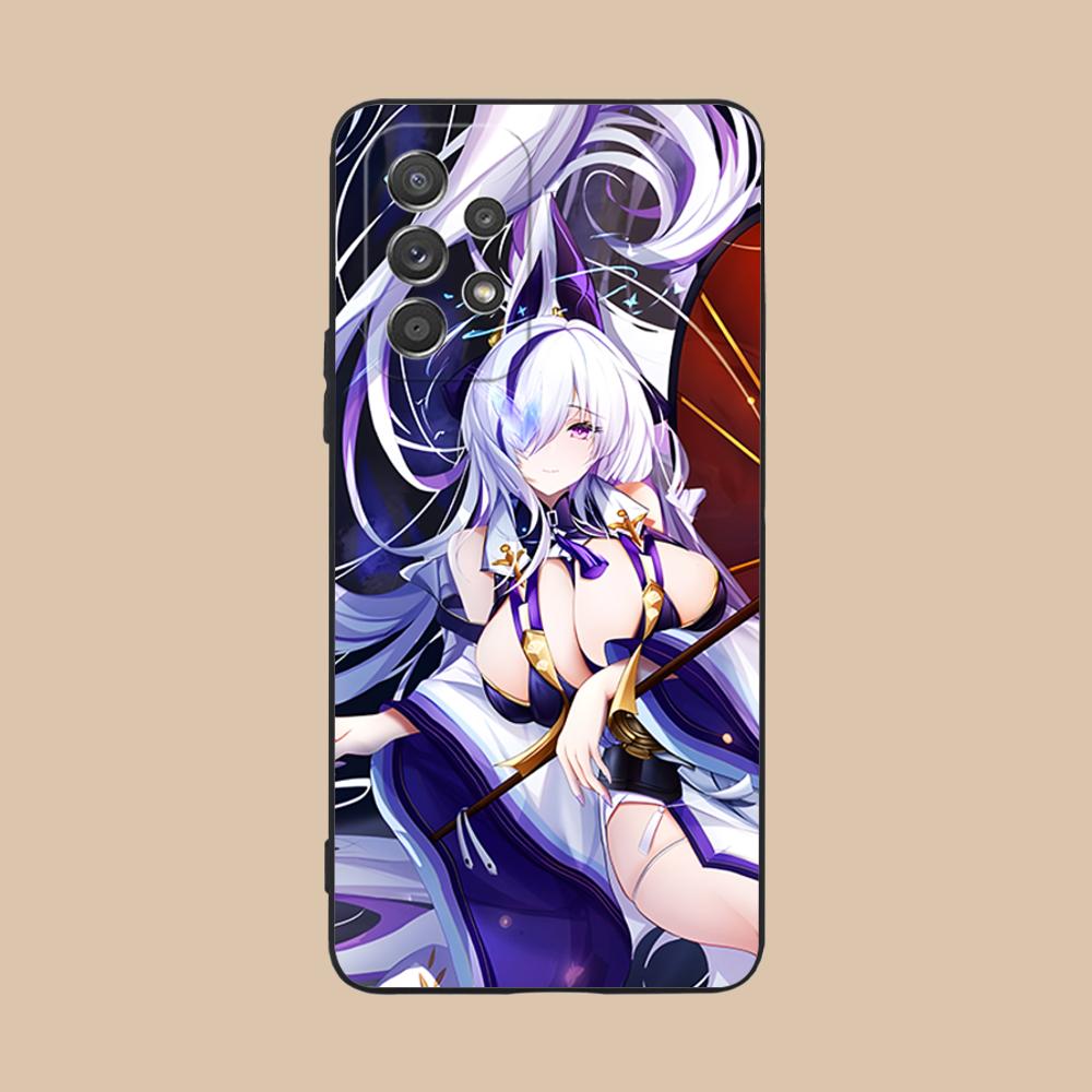 Матовый ТПУ чехол для мобильного телефона Azur Lane Unzen для Samsung Galaxy M55 54 42 35 34 33 32 23 22 15 14 13 12 F55 5G Цветная крышка