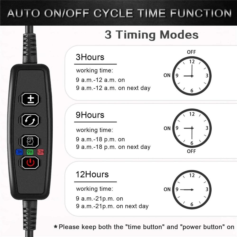 Светодиодная фитолампа с таймером (питание через USB-шнур)