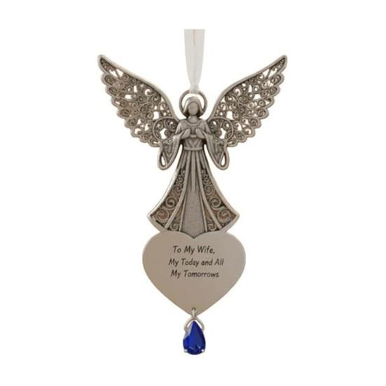 Metal Distressed Angel Decoration Handmade Silver Butterfly Charm Christmas Tree Hanging Ornament Keepsake Gifts for Women Her