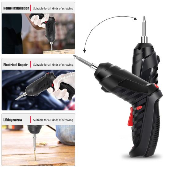 Набор беспроводных электрических отверток со светодиодной подсветкой, с высоким крутящим моментом, компактный, портативный, перезаряжаемый, маленький
