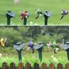 Solar Powered Flying Feather Wing Fake Hummingbird Yard Garden Ornament Decor
