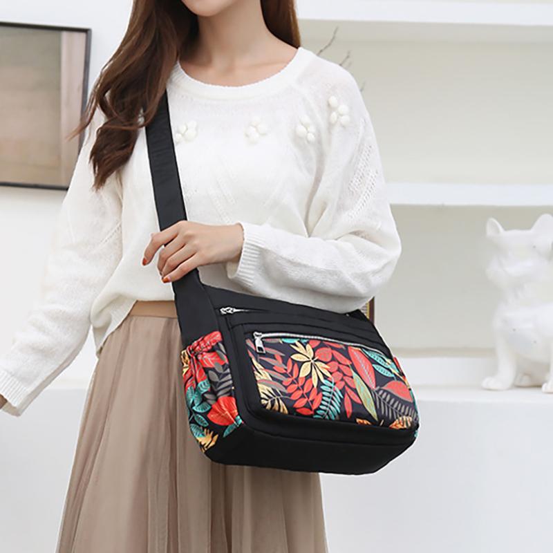 Shoulder Bag Middle-aged Women's Bag Oxford Cloth One-shoulder Messenger Bag Mother Bag Large-capacity Printed Bag