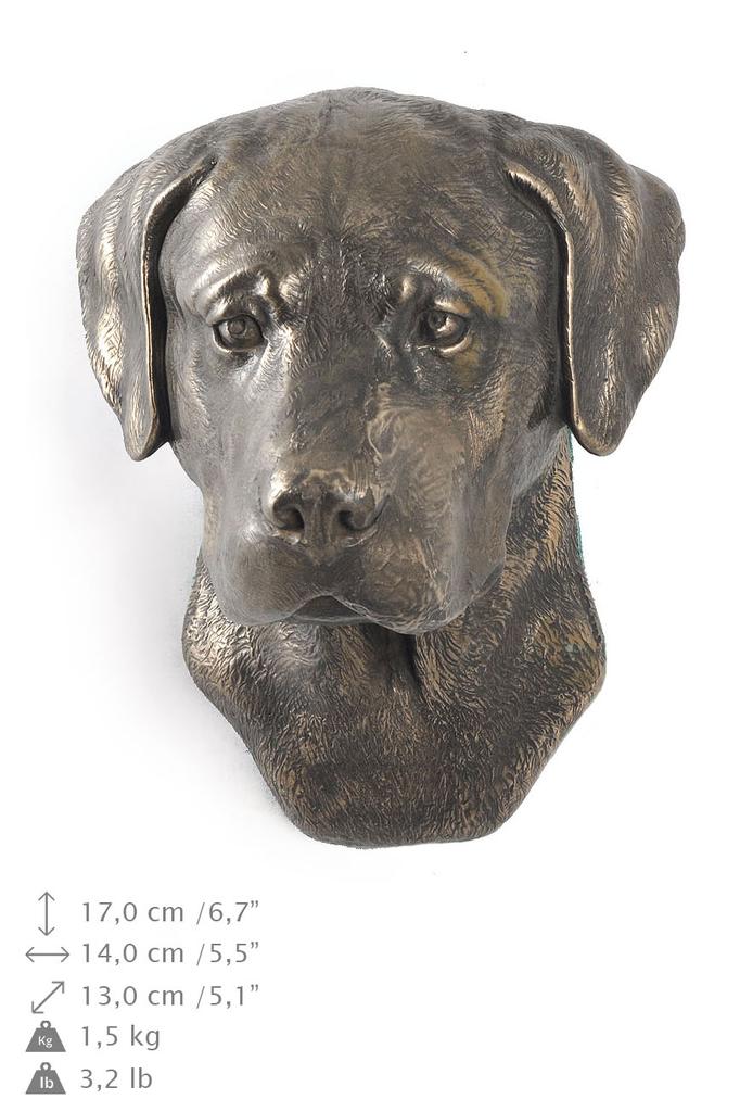 Labrador Retriever - Dog statue, hanging bust, unique decoration for dog lover by Art-Dog brand
