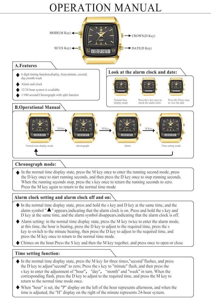 Waterproof Gold Antique Stainless Steel Rectangular Watch Quartz Watch Fashion Watch Gold Birthday Anniversary Day Christmas Day Present Men's