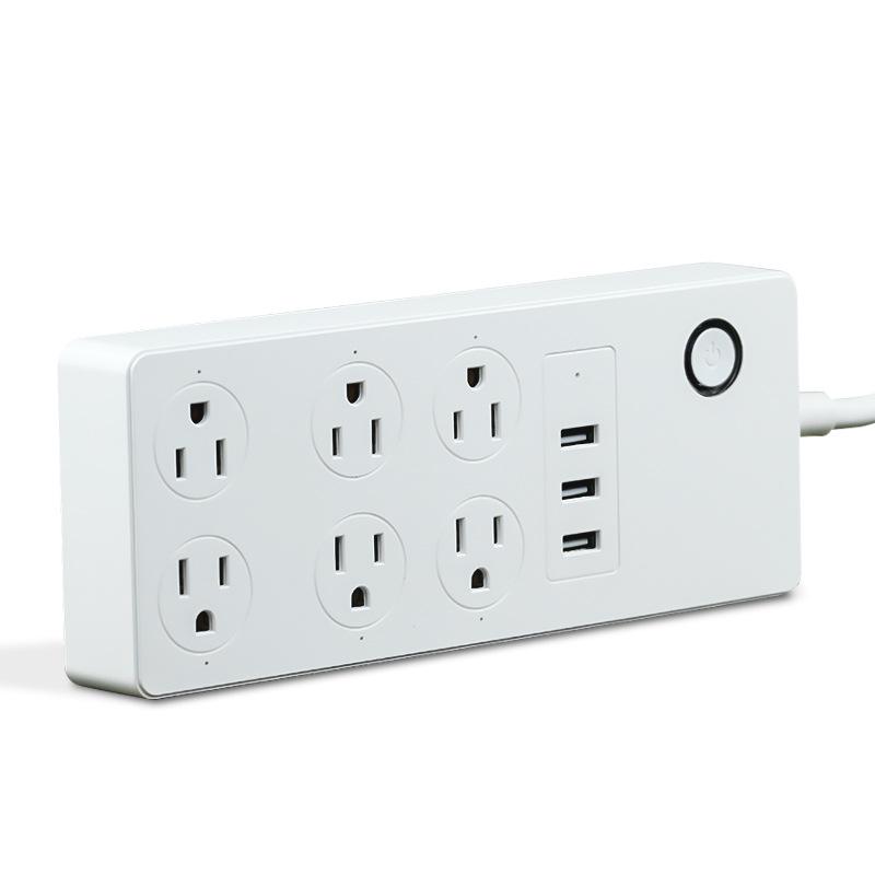 Сетевой удлинитель США с интеллектуальным управлением по Wi-Fi и таймером для умных домов