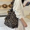 Модный отдел ins ленивая леопардовая женская сумка через плечо большая вместительная сумка-тоут женская студенческая сумка для занятий
