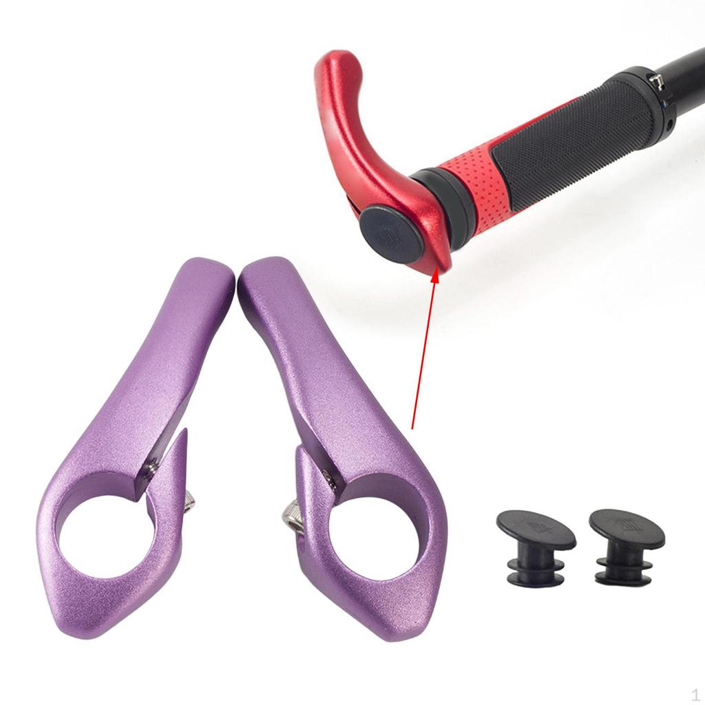 2Pcs Bike Handlebar Ends Bicycle Bar Handle Grips for Road