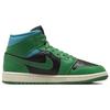 Женские кроссовки Air Jordan 1 Mid Lucky Green Aquatone черные BQ6472-033
