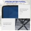 6 Seater Folding Camping Chair with Cup Holder & Carry Bag - Blue